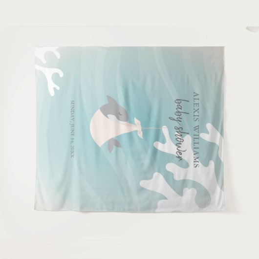 Tenture Bébé requin doux (Devant (Horizontal))