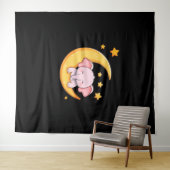 Tenture Bébé rose (En situation (horizontale))