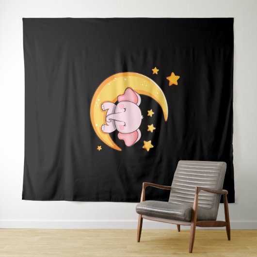 Tenture Bébé rose (En situation (horizontale))