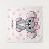 Tenture Bébé rose Koala Ours (Devant (Horizontal))