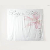 Tenture Bébé rose pâle dans Baby shower fleuri fleuri (Devant (Horizontal))