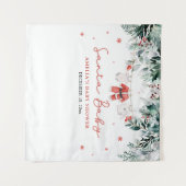 Tenture Bébé Santa Rouge Vêtements de Noël Bébé Shower (Devant (Horizontal))