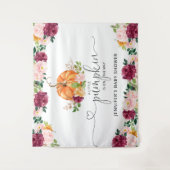 Tenture Bébé shower citrouille burgundy automnal (Devant)