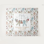 Tenture Bébé son Baby shower froid à l'extérieur de l'hive (Devant (Horizontal))