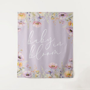 Tenture Bébé Violet En Fleur Fleurs Sauvages Baby Shower