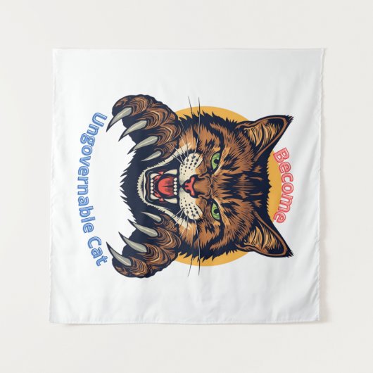 Tenture Become Ungovernable Cat (Devant (Horizontal))