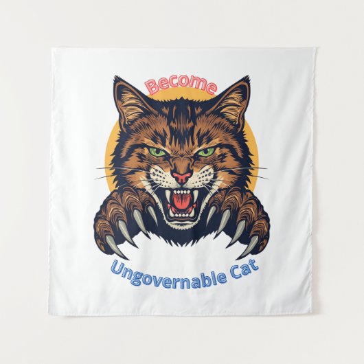 Tenture Become Ungovernable Cat (Devant)