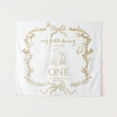 Tenture Bee First Birthday Banner Our Little Hunny (Devant (Horizontal))