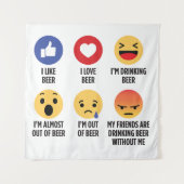 Tenture Beer Emojis (Devant)