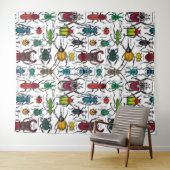 Tenture Beetons sur blanc (En situation (horizontale))