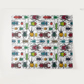 Tenture Beetons sur blanc (Devant (Horizontal))