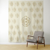 Tenture Beige Business Logo Step & Repeat Backdrop Banner (En situation)