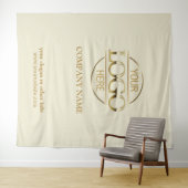 Tenture Beige Custom Business Logo Trade Show Backdrop (En situation (horizontale))