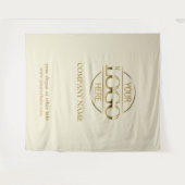 Tenture Beige Custom Business Logo Trade Show Backdrop (Devant (Horizontal))