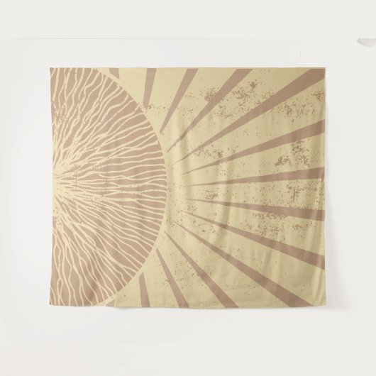 Tenture Beige Rose Elégant Simple Boho Sunset (Devant (Horizontal))