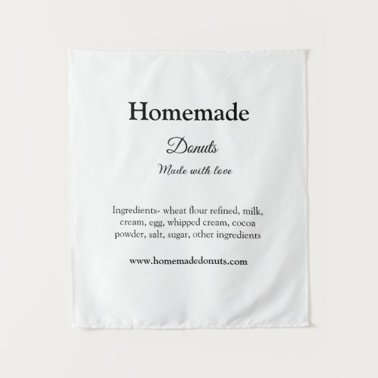 Tenture beignets faits maison avec amour ajouter site de t (Devant)