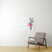 Tenture Believe Pink Ribbon Breast Cancer Awareness (En situation (horizontale))