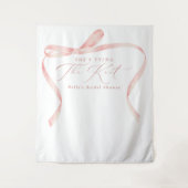 Tenture BELLA Blush Bow She's Tying the Knot Fête des mari (Devant)