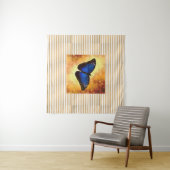 Tenture Belle affiche de papillon bleu Morpho Bokeh (En situation (horizontale))