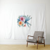 Tenture Belle Aquarelle Dragonfly Art Insect Lover Ea (En situation (horizontale))