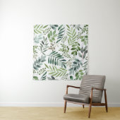 Tenture Belle aquarelle Feuilles botaniques  (En situation (horizontale))