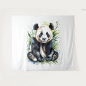 Tenture Belle aquarelle Panda Bear (Devant (Horizontal))