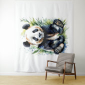Tenture Belle aquarelle Panda Bear (En situation)