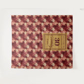 Tenture Belle Bannière Blush Burgundy Gold 30th Birthday (Devant (Horizontal))