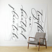 Tenture belle bannière de fond de citation mariage (En situation (horizontale))