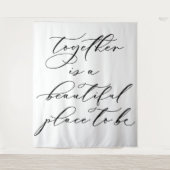 Tenture belle bannière de fond de citation mariage (Devant)