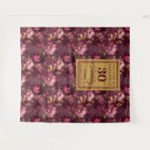 Tenture Belle Bourgogne Blush Gold Boho 30e anniversaire (Devant (Horizontal))