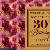 Tenture Belle Bourgogne Blush Gold Boho 30e anniversaire