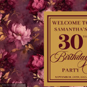 Tenture Belle Bourgogne Blush Gold Boho 30e anniversaire