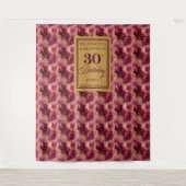 Tenture Belle Bourgogne Blush Gold Boho 30e anniversaire (Devant)