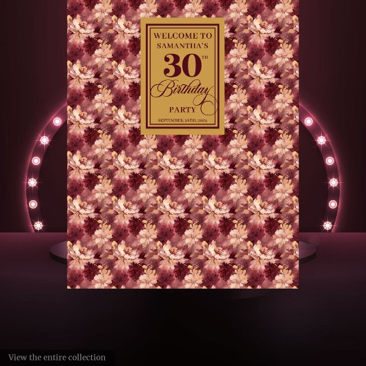 Tenture Belle Brousse Bourgogne Or 30e Anniversaire Tapiss