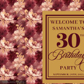 Tenture Belle Brousse Bourgogne Or 30e Anniversaire Tapiss