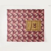 Tenture Belle Burgundy Blush Gold 30e fête d'anniversaire (Devant (Horizontal))