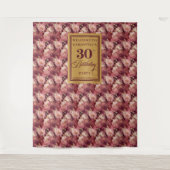 Tenture Belle Burgundy Blush Gold 30e fête d'anniversaire (Devant)
