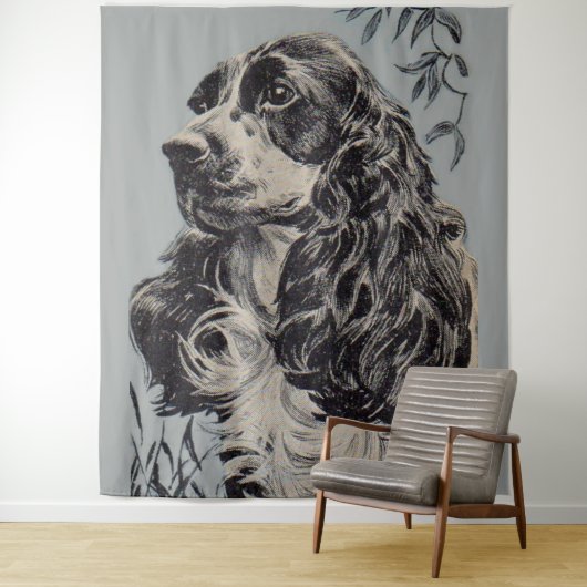Tenture belle cocker spaniel (En situation)