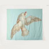 Tenture belle colombe blanche (Devant (Horizontal))
