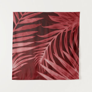 Tenture Belle couleur abstraite rose et rouge fleurs sur b