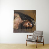 Tenture Belle Couronne d'or de Reine noire (En situation (horizontale))