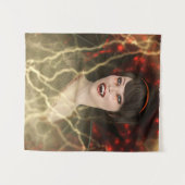 Tenture Belle Dame Vampire Style de Sorcière Halloween Par (Devant (Horizontal))