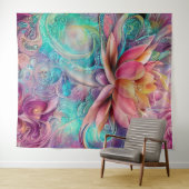 Tenture Belle Ethérée Whimsical Lotus Flower (En situation (horizontale))