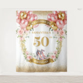 Tenture Belle fête des talons roses du 50e anniversaire (Devant)