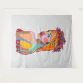 Tenture Belle fille colorée Art abstrait Design (Devant (Horizontal))