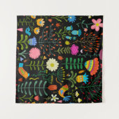 Tenture Belle fleurs dessinée à la main illustration motif (Devant (Horizontal))