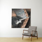 Tenture Belle guitare acoustique (En situation (horizontale))