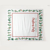 Tenture Belle Holly Berry Christmas Party Photo Booth (Devant (Horizontal))