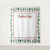 Tenture Belle Holly Berry Christmas Party Photo Booth (Devant)